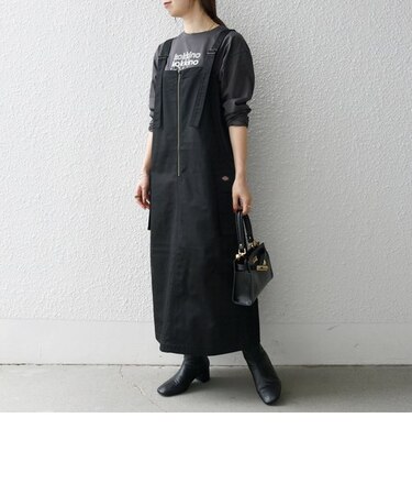 Dickies:〈洗濯機可能〉フロント ファスナー ジャンパー スカート 