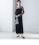 〈結婚式・パーティ〉kaene:フロッキー レース ポリエステルベロア 2WAY ドレス