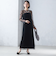 〈結婚式・パーティ〉kaene:フロッキー レース ポリエステルベロア 2WAY ドレス