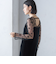 〈結婚式・パーティ〉kaene:フロッキー レース ポリエステルベロア 2WAY ドレス