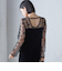 〈結婚式・パーティ〉kaene:フロッキー レース ポリエステルベロア 2WAY ドレス