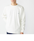【WEB限定】SHIPS:〈抗菌・防臭〉ワンポイント ロゴ バーズアイ クルーネック 長袖 Tシャツ