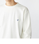 【WEB限定】SHIPS:〈抗菌・防臭〉ワンポイント ロゴ バーズアイ クルーネック 長袖 Tシャツ