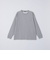 【WEB限定】SHIPS:〈抗菌・防臭〉ワンポイント ロゴ バーズアイ クルーネック 長袖 Tシャツ