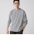 【WEB限定】SHIPS:〈抗菌・防臭〉ワンポイント ロゴ バーズアイ クルーネック 長袖 Tシャツ