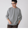 【WEB限定】SHIPS:〈抗菌・防臭〉ワンポイント ロゴ バーズアイ クルーネック 長袖 Tシャツ