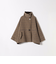 【WEB限定】SHIPS any: リバー スタンドカラー ポンチョ ショート コート