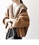 【WEB限定】SHIPS any: リバー スタンドカラー ポンチョ ショート コート
