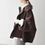 《追加予約》【WEB限定】SHIPS any: リバー スタンドカラー ポンチョ ショート コート