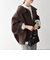 《追加予約》【WEB限定】SHIPS any: リバー スタンドカラー ポンチョ ショート コート
