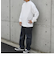 【WEB限定】SHIPS any: ブラッシュド スムース モックネック Tシャツ(ロンT)◇