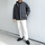 SHIPS any:〈撥水・防風等〉多機能 中綿 2トーン スタンド ブルゾン◇