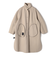 SHIPS Primary Navy Label:メルトン リバー ステンカラー コート