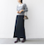 【WEB限定】〈手洗い可能〉布帛 襟付き ニット プルオーバー