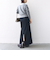 【WEB限定】〈手洗い可能〉布帛 襟付き ニット プルオーバー