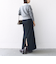 【WEB限定】〈手洗い可能〉布帛 襟付き ニット プルオーバー