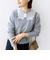 【WEB限定】〈手洗い可能〉布帛 襟付き ニット プルオーバー