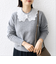 【WEB限定】〈手洗い可能〉布帛 襟付き ニット プルオーバー