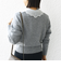 【WEB限定】〈手洗い可能〉布帛 襟付き ニット プルオーバー