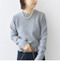【WEB限定】〈手洗い可能〉布帛 襟付き ニット プルオーバー