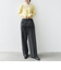 【WEB限定】〈手洗い可能〉布帛 襟付き ニット プルオーバー