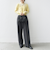 【WEB限定】〈手洗い可能〉布帛 襟付き ニット プルオーバー