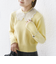 【WEB限定】〈手洗い可能〉布帛 襟付き ニット プルオーバー