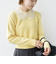 【WEB限定】〈手洗い可能〉布帛 襟付き ニット プルオーバー