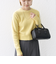 【WEB限定】〈手洗い可能〉布帛 襟付き ニット プルオーバー