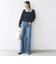 【WEB限定】〈手洗い可能〉布帛 襟付き ニット プルオーバー