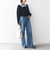 【WEB限定】〈手洗い可能〉布帛 襟付き ニット プルオーバー