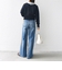 【WEB限定】〈手洗い可能〉布帛 襟付き ニット プルオーバー