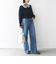 【WEB限定】〈手洗い可能〉布帛 襟付き ニット プルオーバー
