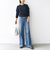 【WEB限定】〈手洗い可能〉布帛 襟付き ニット プルオーバー