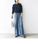 【WEB限定】〈手洗い可能〉布帛 襟付き ニット プルオーバー