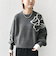 【WEB限定】〈手洗い可能〉ジャカード フラワー ニット プルオーバー