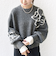 【WEB限定】〈手洗い可能〉ジャカード フラワー ニット プルオーバー