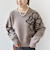 【WEB限定】〈手洗い可能〉ジャカード フラワー ニット プルオーバー