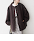SHIPS any: シャギー ノーカラー コクーン コート