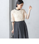 〈結婚式・パーティ〉kaene:エンブロイダリー ミックス ワンピース