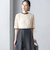 〈結婚式・パーティ〉kaene:エンブロイダリー ミックス ワンピース