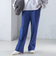 〈手洗い可能〉両面起毛 セミフレア パンツ