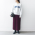 SHIPS any:〈手洗い可能〉ジャカード バンピー Iライン ロング スカート