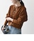 《一部追加予約》〈手洗い可能〉ジャカード バンピー コンパクト カーディガン