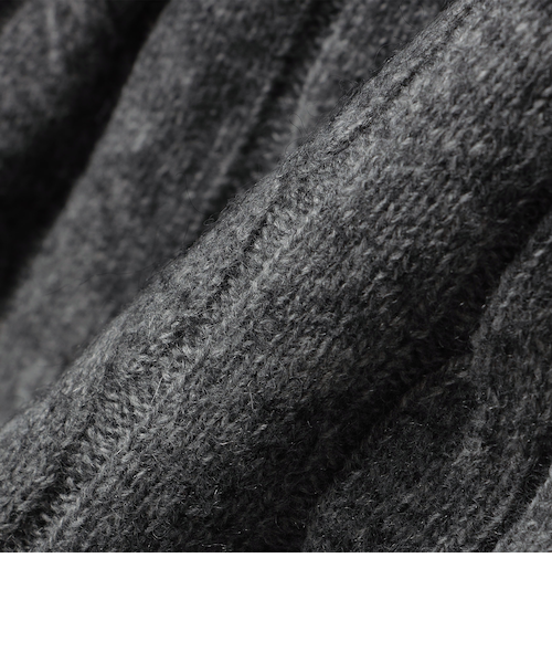 WEB限定】SHIPS any:〈手洗い可能〉ヤク ケーブル クルーネック