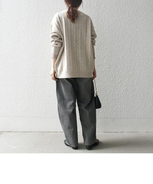 追加予約》【WEB限定】SHIPS any:〈手洗い可能〉ヤク ケーブル クルー