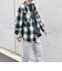 【SHIPS any別注】sports wear: オーバーサイズ フランネル パターン プリント シャツ◇
