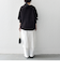 bon_meur: フラワー ビーズ ラップスカート × ストレート パンツ セット