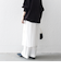 bon_meur: フラワー ビーズ ラップスカート × ストレート パンツ セット