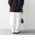 bon_meur: フラワー ビーズ ラップスカート × ストレート パンツ セット